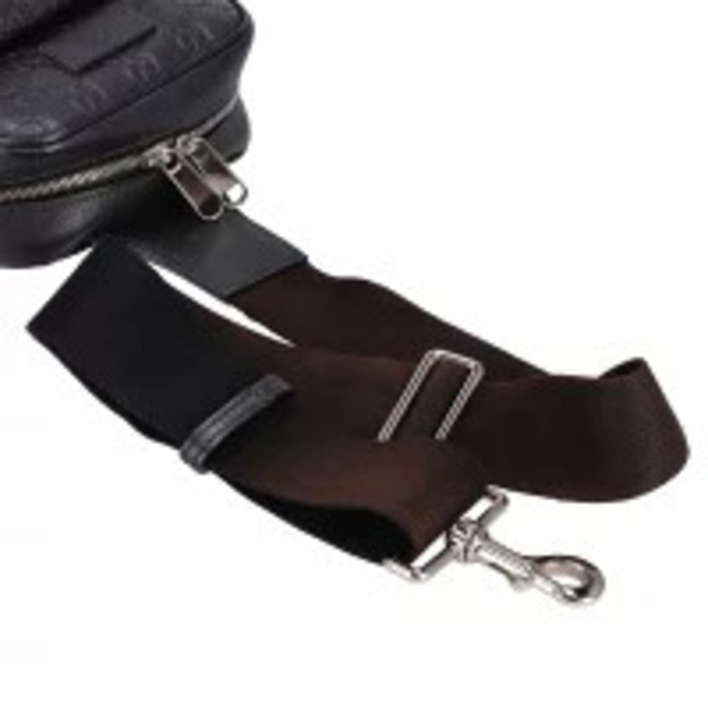 GUCCI Guccissima Leather Body Belt Bum Crossbody Bag Navy Blue AB - Picture 4 of 6